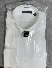 NWT Tommy Hilfiger Men's Regular Fit White Dress Shirt Large Neck 16.5 34/35