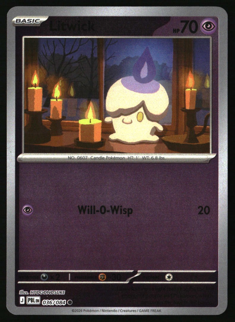 Litwick ME05: Pitch Black #036/084 Reverse Holo