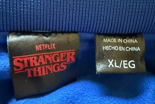 Stranger Things Costume WSQK Satin Bomber Jacket • 80s Hawkins Radio Cosplay XL image 8