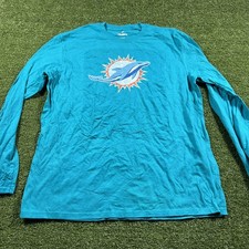 Miami Dolphins Long Sleeve Graphic Print T Sh...