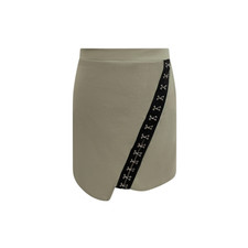 PrettyLittleThing Asymmetrical Hook-Detail Mini Skirt   Size 6