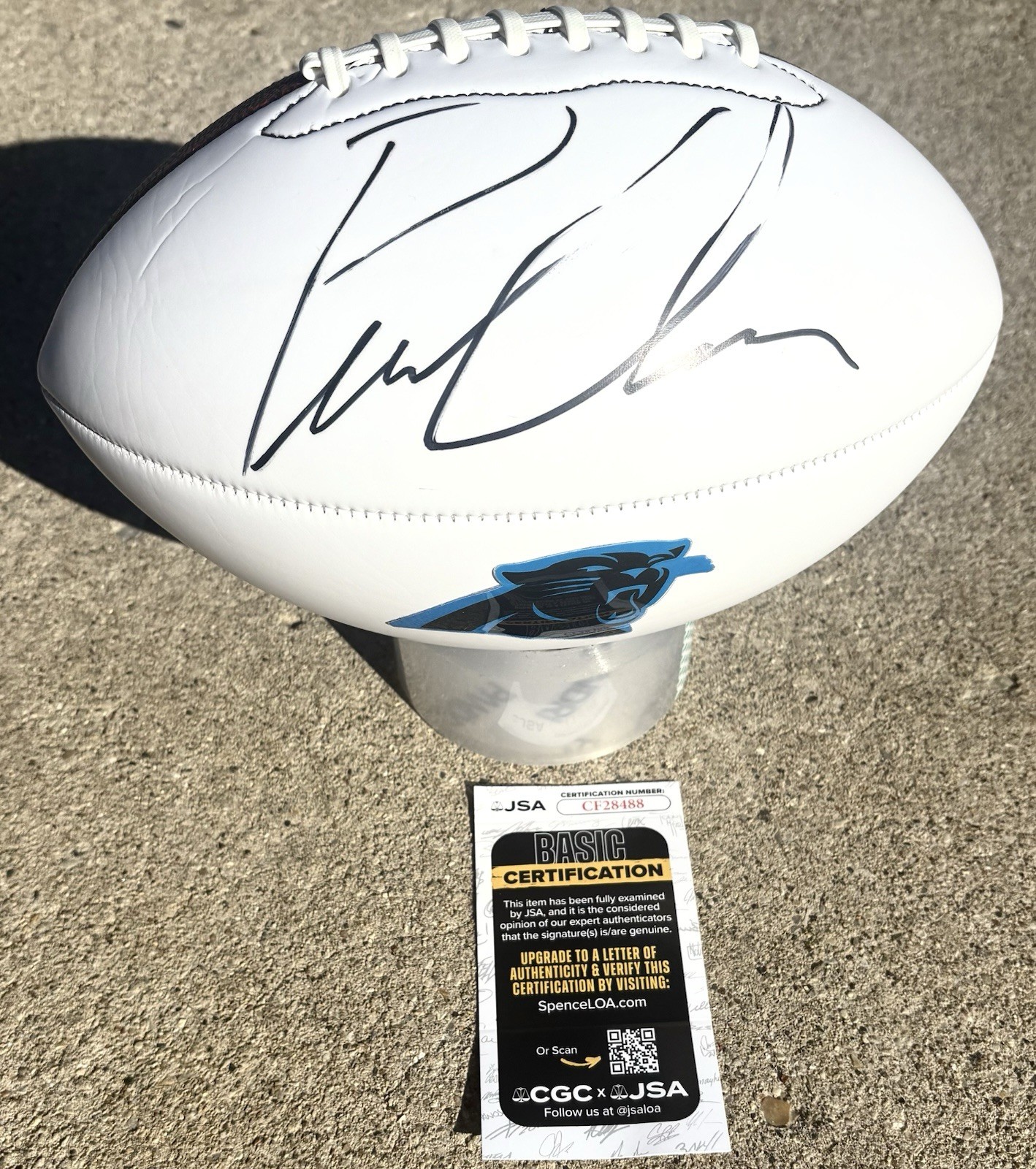 Princely Umanmielen SIGNED Football JSA COA Carolina Panthers 