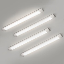 4 Pack 3FT LED Batten Lights, 30W Ceiling Lamp for Garage, Office, Hallway