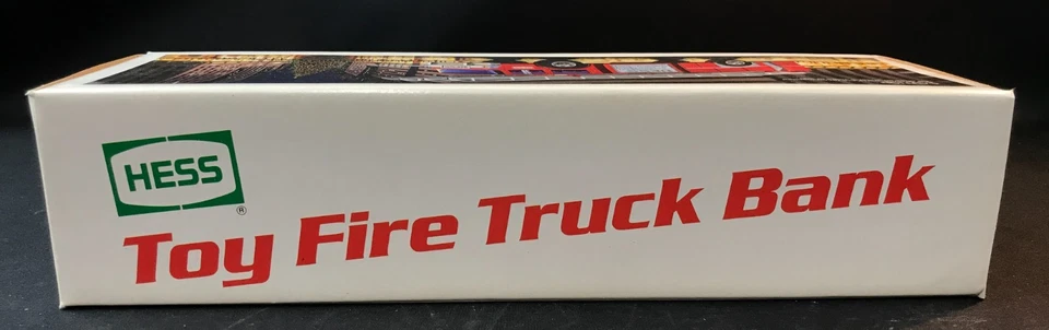 1986 Hess Collectible Fire Truck Bank Toy w/Orig. BOX Swivel Ladder & Lights VTG - Image 3 of 4