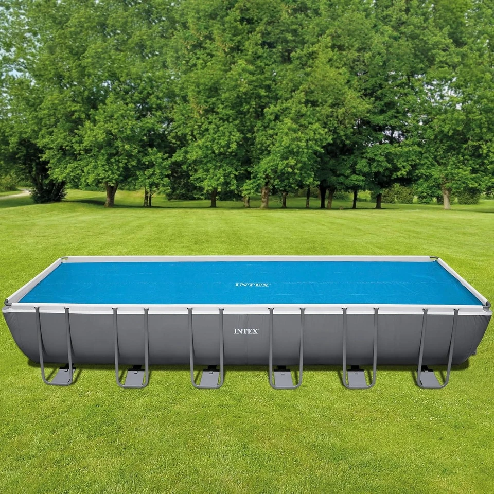 Solarabdeckplane für Ultra Frame rechteckig Pool 732 x 366cm Poolabdeckung- Blau - Bild 2 von 4