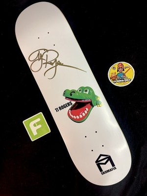 RARE SIGNED TJ Rogers Happy Crocodile Sk8mafia Skateboard Deck