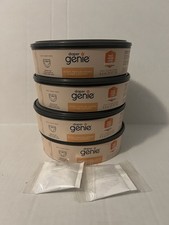 Diaper Genie Clean Laundry Scent Round Refill 4-pack, 1080-count, Plus 2 Carbon