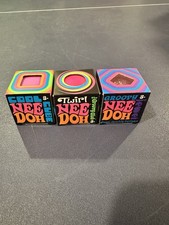 Needoh Cube Lot X3- Cool, Twist, & Groovy- Mi...