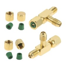 2 Pcs Quick Coupler Access Tee, 1/4'' Valves Core Tee Adapter with Swivel