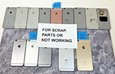 Apple iPhones Mixed LOT OF 14 iPhone 6, 6s, 6 Plus, & 6s Plus's FOR SCRAP ONLY