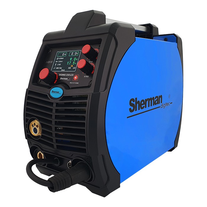Soudeuse Sherman DIGIMIG 220LCD à écran couleur pour un réglage synergique précis