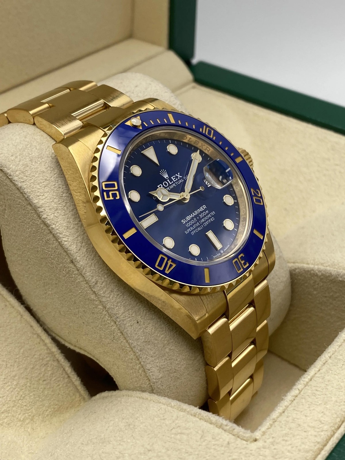 Rolex Submariner 126618LB Yellow Gold Blue Dial Automatic Watch B&P image 5
