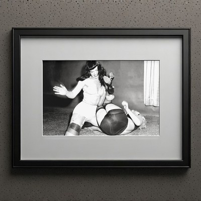 Vintage Pin Up Photo Reprint Bettie Page Spanking Fetish Nylons 4x6 - 5x7