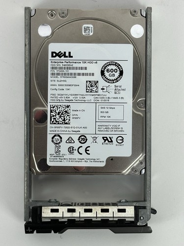 Dell 600GB 10K RPM SAS 12G HDD 2.5in SFF 6Gbps Hard Disk Drive with Dell Tray - Picture 5 of 6