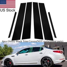 6pcs Glossy Piano Black Pillar Posts Window Covers Trim For 2011-2014 Kia Optima 6pcs Glossy Piano Black Pillar Posts Window Covers Trim For 2011-2014 Kia Optima