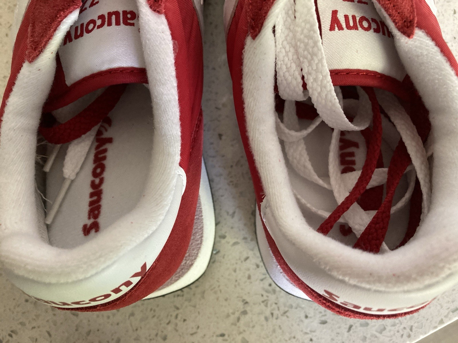 Size 9.5 Saucony Jazz Women's Athletic Shoes Sneaker Red White Lace Up 1044-151  thumbnail 8