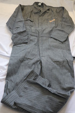 Vtg Big Mac Coveralls Mens 48 Long Blue Herringbone Stripe Denim Workwear NWOT