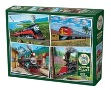 Historic Locomotives 1000 Piece Jigsaw Puzzle Cobble Hill New