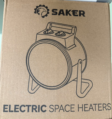 Saker Electric Space Heater - Red - NEW