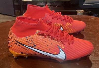 Nike Mercurial Mid Top Lace-Up Soccer Cleats Red/Orange