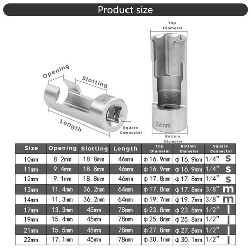 Kit de herramientas de servicio de manguito de extracción de tubería de aceite removedor de instalación de reparación automática Q0O4 - Imagen 11 de 11