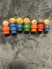 Fisher Price Little People Family Vintage, Lot 7 Wooden People