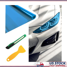 12x47 Inch Headlight Tint Film Self-adhesive Tail Light Tint Kit Squcolor Blue