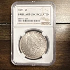 1883 Morgan Dollar NGC Brilliant Uncirculated Philadelphia $1 Silver KM#110