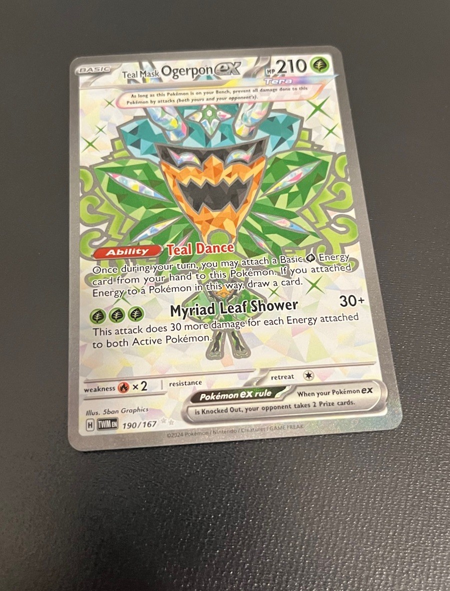 Pokémon TCG Teal Mask Ogerpon ex 190/167 Ultra Rare Twilight Masquerade NM