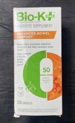 Bio-K Plus Probiotic Supplement 50 Billion CFU - Vegan 20 Capsules | 9/26