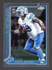Tate Ratledge 2025 Topps Chrome Rookie RC #383 Detroit Lions