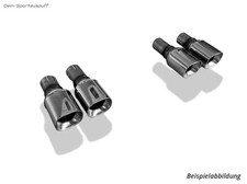 FOX Edelstahl Duplex Sportauspuff Lexus RC 200t je 2x88x79mm rechteckig