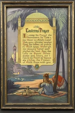 Buzza Motto Co, 1924 The Easterns Prayer, Vintage Wall Art, Framed Print