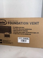 Master Flow FVRABL 16in X 8in Automatic Open/Close Crawl Space Vent Black NEW