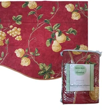 Valance Curtain Waverly Home Classics Minstral Red Buckingham French Unused NOS