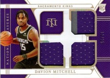 2021-22 Panini National Treasures Rookie Triple Prime Davion Mitchell Jersey /25