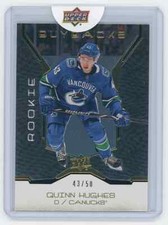 2019-20 Upper Deck Buybacks Hockey #45 Quinn Hughes - GOLD *Jersey Number* 43/50