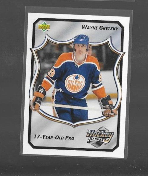 1992-93 Upper Deck Hockey Heroes Wayne Gretzky #11 Edmonton Oilers Card