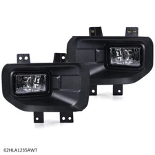 Fit For 2015-2017 Ford F-150 Clear Lens Front Bumper Fog Light Lamps w/ Bezel