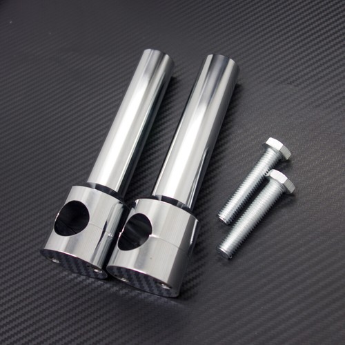 Motorcycle 1'' 25mm Chrome Round Handlebar Bar Risers Bar Mount Clamp For Honda - Picture 3 of 10