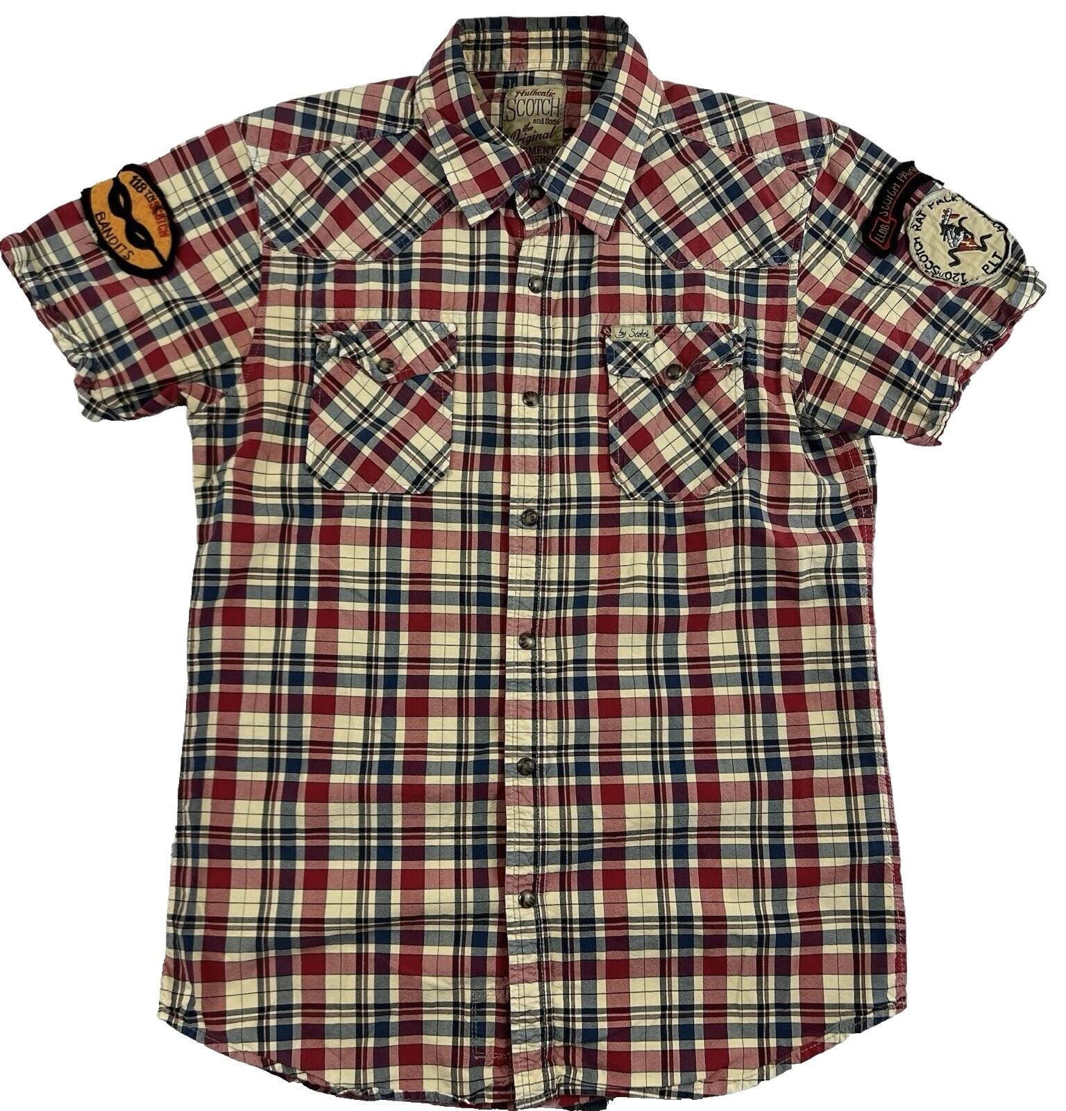 Camisas para hombre Scotch & Soda informales occidentales de algodón abotonadas