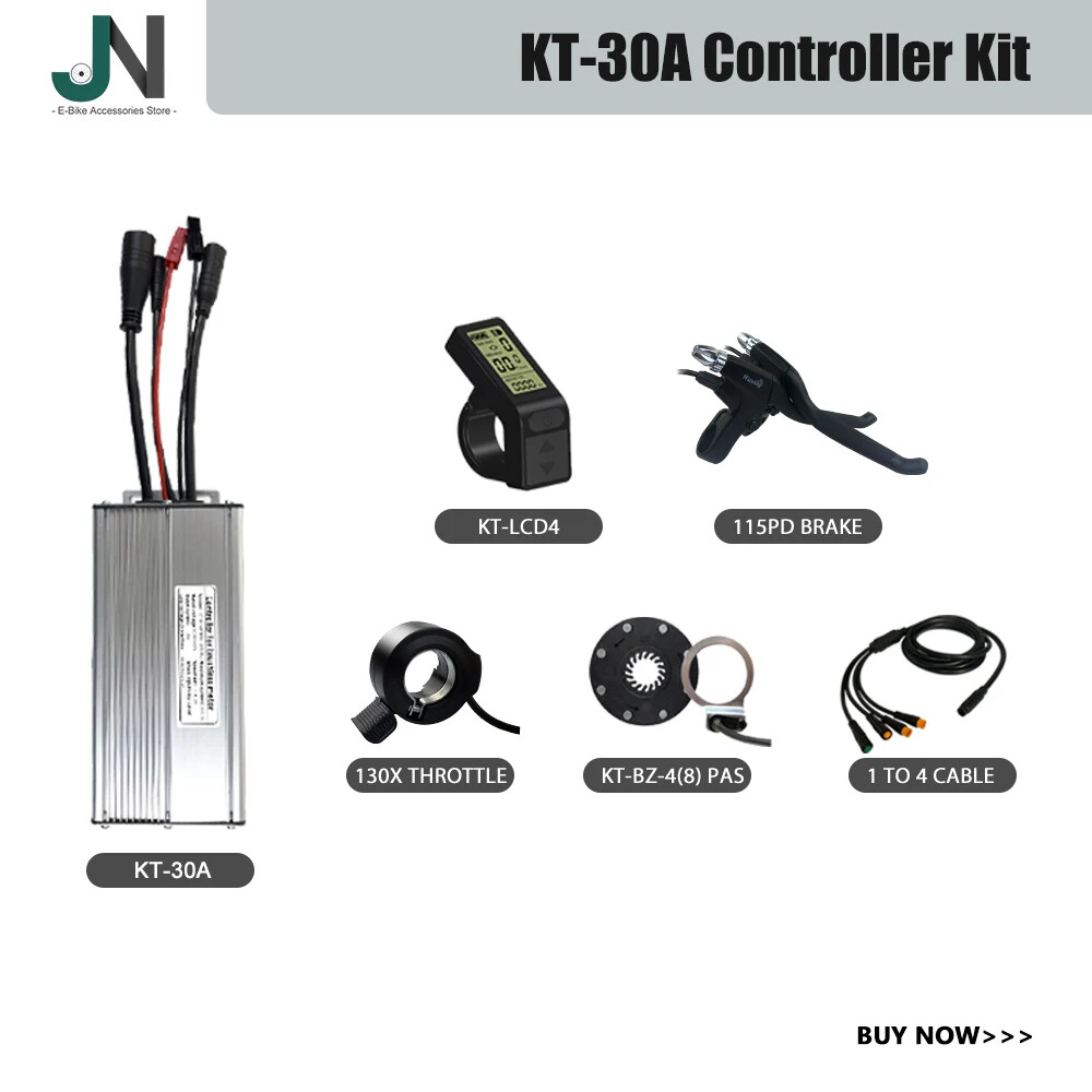 VGEBY Kit de Conversion Vélo Electrique 30A Contrôleur M5 Panneau Accélérateur Pouce 1000W