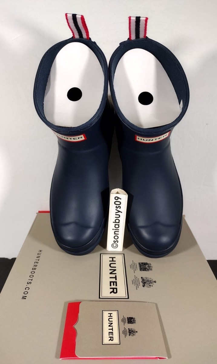 ★Hunter★Women's Play Short Boot★Valtameri Blue Hunter Women's PLAY Short Rain Boots, Valtameri Blue, US