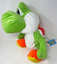 Nintendo Super Mario 20" Yoshi Dinosaur Plush Pillow Toy Soft Green New with Tag