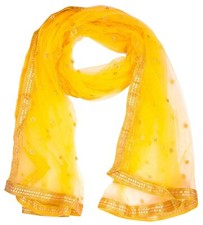 Indian Dupatta, Yellow Stole,Scar, Silk Dupatta For Indian Dresses,Wrap