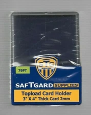 25 THICK CARD 2 MM TOP LOAD CARD HOLDERS 79 PT MEMORABILIA GAME USED FREE SHIP