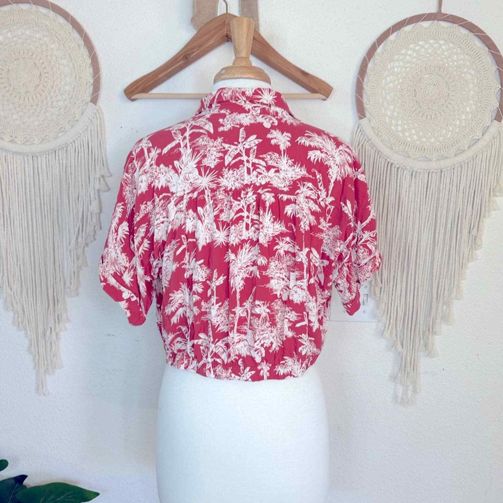 American eagle raspberry reddish pink tropical pr… - image 4