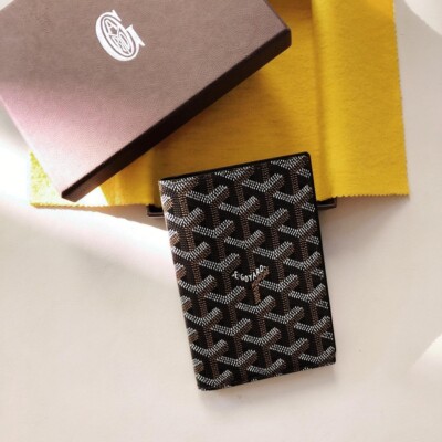 goyard porte feuille/porte passeport grenelle noir