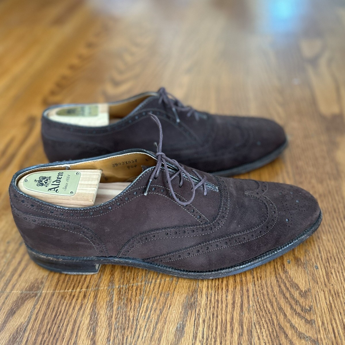 Alden 904 Suede Wingtip Suede Dress Shoes Mocha Size 10.5 B/D | eBay
