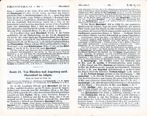 Oberstdorf Immenstadt Reutte 1901 small orig. Map + Wanderf. (22 p.) Hinterstein - Picture 3 of 3